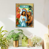 Christening Wooden Gold Plated Religious Christian Sacred Icon - Inspirational Icon Decor - 85043