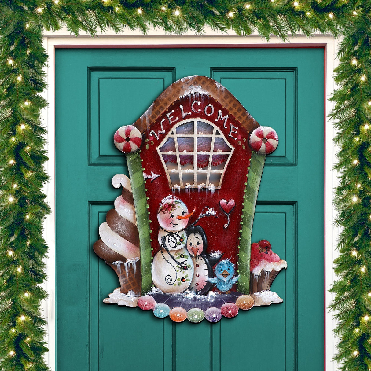Decoración navideña para puertas: Una dulce Navidad, por Jamie Mills-Price - Decoración navideña - 8611079H-MP
