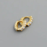 Circle-shaped Diamond Colorful Crystals Opal Zircon S925 Sterling Silver Earrings - Lootquake