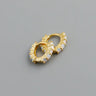 Circle-shaped Diamond Colorful Crystals Opal Zircon S925 Sterling Silver Earrings - Lootquake