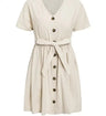 Short V-neck Summer Dresses - Lootquake
