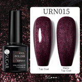 URSUGAR 7.5ml Solid Color Gel Polsih Classic Matte Glossy DIY Nail Art Trendy Reflective Glitter Nail Gel UV LED Soak Off