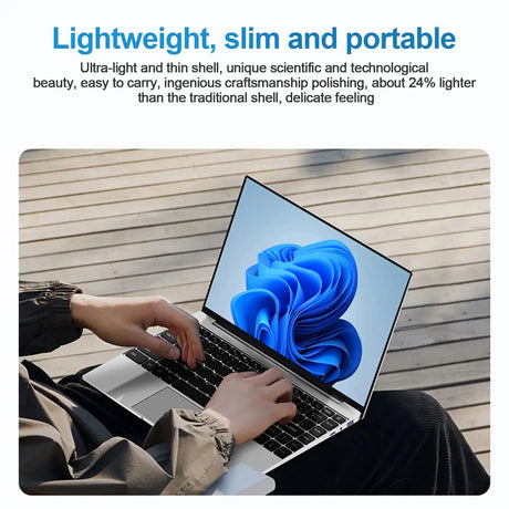 14.1" Ultra-Slim Laptop 16GB RAM 2TB SSD Intel CPU Windows 11 Pro FHD Anti-Glare Multilingual Office/Study PC - Lootquake