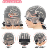 16" Full Lace Cornrow Braided Wig | Bantu Knots | Baby Hair | Synthetic Lace Frontal Braids for Black Women