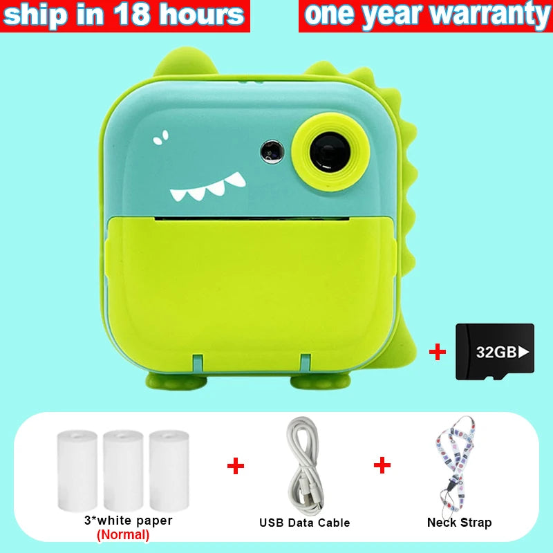 Cámara de impresión instantánea para niños, cámara fotográfica digital para niños y niñas con impresión térmica, juguetes educativos para niños, regalos, mini impresora térmica