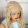 36" Boho Box Braids Wig with Curly Accents | HD Full Lace | Baby Hair