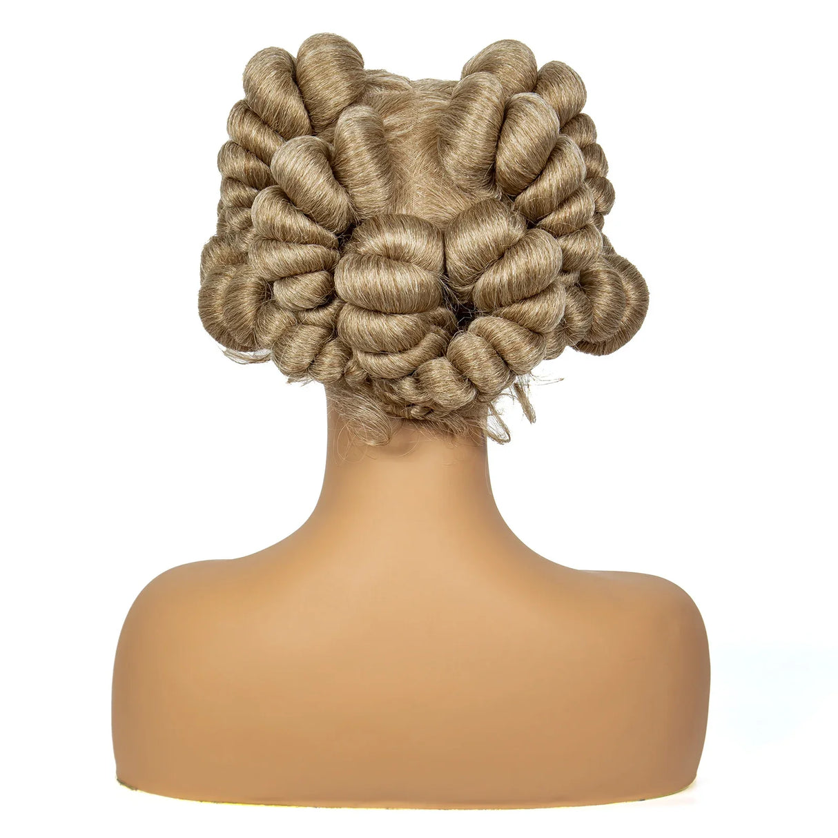 1B/30 Ombre Full Lace Handmade Bantu Braided Wig | Short Synthetic Knotless Braids with Transparent Lace