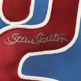 Autographed/Signed Steve Carlton Philadelphia Retro Blue Baseball Jersey JSA COA