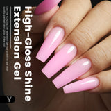 YOKEFELLOW 15g Jelly Extension Gel Nail Polish Nude Pink Clear Building Construct Extend Gel Soak Off UV LED Acrylic Gel Varnish