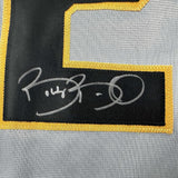 Framed Autographed/Signed Bobby Bonilla 35x39 Pittsburgh Grey Baseball Jersey JSA COA