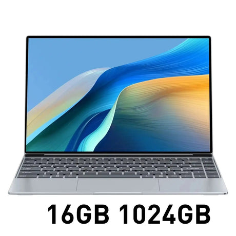 2025 Original Laptop 14.1 Inch Windows 11 Ultra Slim Notebook Gamer Intel N3700 16GB 1024GB 1920*1080 Display Office computer - Lootquake