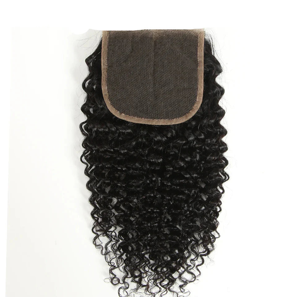 4x4 Kinky Curly HD Transparent Lace Closure | 180% Density Brazilian Remy Hair