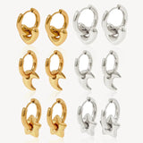 XINGX Earrings Stainless Steel Glossy Earrings - Lootquake