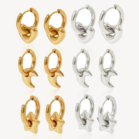 XINGX Earrings Stainless Steel Glossy Earrings - Lootquake