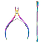 4 Pcs/Set Professional Stainless Steel Nail Cutter Scissor Nippers Muti Function Cuticle Pusher Remover Nail Care Manicure Kits