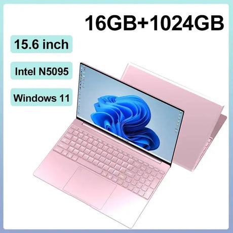 2025 New Laptop 15.6 Inch 32GB Ram DDR4 2TB SSD Windows 11/10 Notebook Pc Gamer Intel N5095 Office Computer Backlit Fingerprint - Lootquake