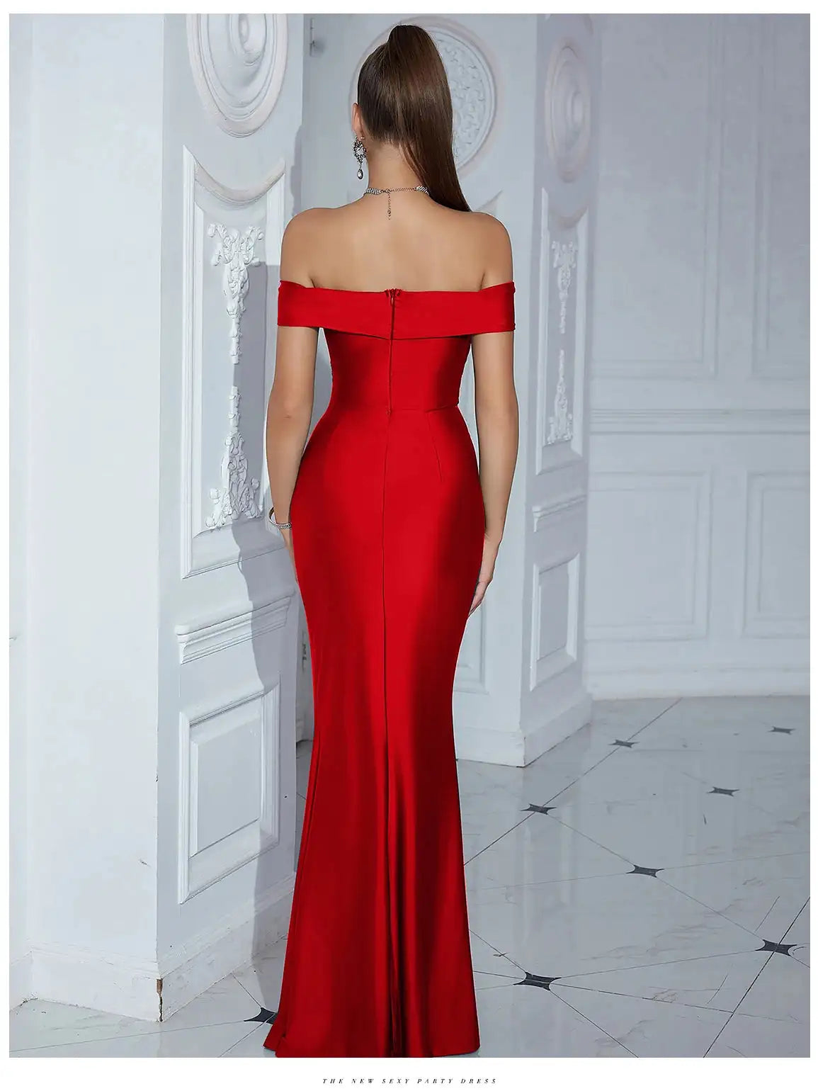 Adyce New Evening Maxi Long Dress For Women Elegant Off Shoulder Strapless Sexy High Split Club Party Celebrity Evening Vestidos - Lootquake