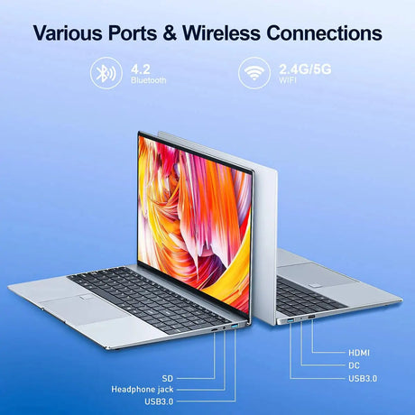 15.6"Laptop Intel Celeron N5095 notebook gamer 32GB RAM 2TB SSD Office Study PC Computer Windows 11 1920*1080 Resolution laptop - Lootquake