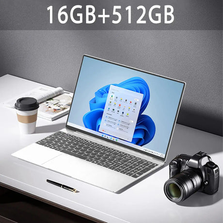 15.6" Ultra Slim Laptop 16GB RAM 2TB SSD Intel N3700 Notebook Gamer  1920*1080  Display Office Study Computer PC Windows 11 Pro - Lootquake