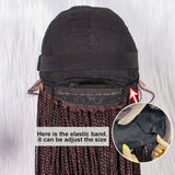 30" Twist Braided Lace Front Wig | Knotless Braids | Long Straight Hair | Heat Resistant Synthetic Wig | For Black Women