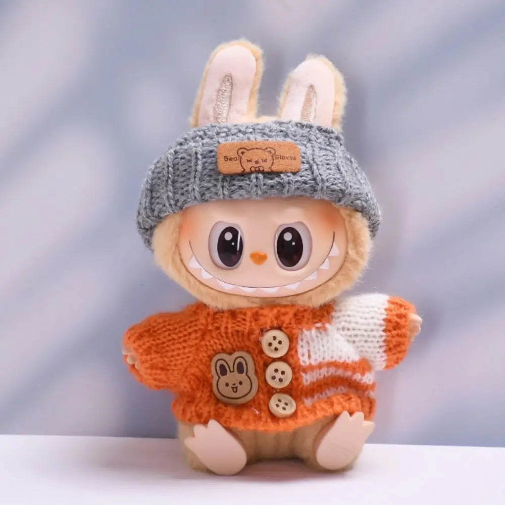 Vêtements pour poupée Labubu, accessoires DIY La bubu peluche, monstres Labubu assis costume cadeaux pour collectionneurs (pas de poupées) Lab