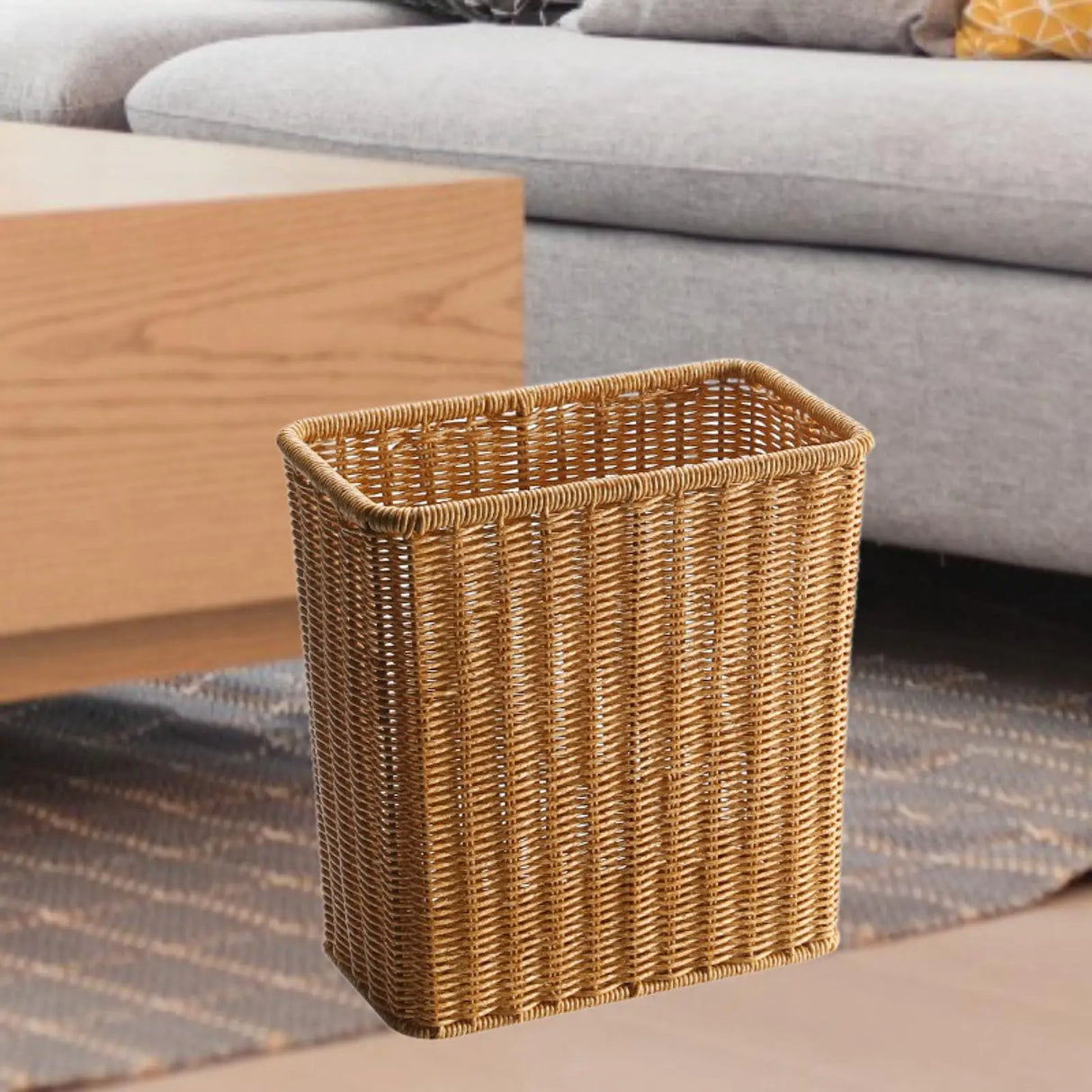 Trash Can Space Saving Dustbin Narrow Space Sturdy Garbage Bin Wastebasket for Laundry Bathroom Kitchen Home Living Room