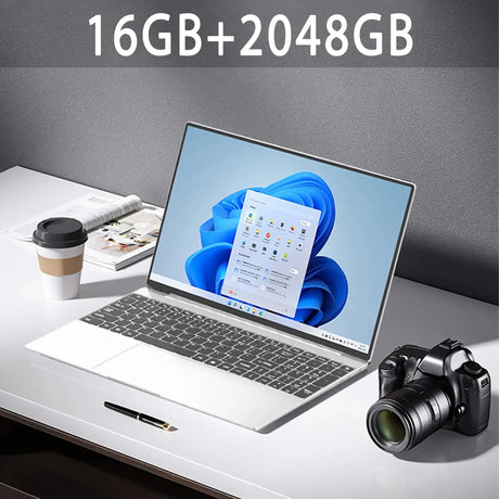 15.6" Ultra Slim Laptop 16GB RAM 2TB SSD Intel N3700 Notebook Gamer  1920*1080  Display Office Study Computer PC Windows 11 Pro - Lootquake