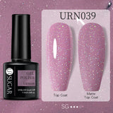 URSUGAR 7.5ml Solid Color Gel Polsih Classic Matte Glossy DIY Nail Art Trendy Reflective Glitter Nail Gel UV LED Soak Off