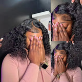 250% Density Brazilian Deep Curly Short Bob Wig | 13x4 HD Transparent Lace Front & 4x4 Deep Wave Closure Human Hair Wigs for Women