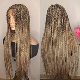 32" Mixed Blonde Knotless Braids Wig | Full Lace | 13x4/13x6 | Custom Made | Human Hair Blend