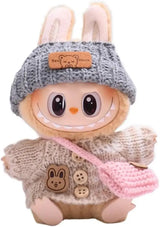 Vêtements pour poupée Labubu, accessoires DIY La bubu peluche, monstres Labubu assis costume cadeaux pour collectionneurs (pas de poupées) Lab