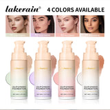 Color Changing Foundation 4 in 1 Moisturizing SPF 30+ Hydrating Color Longwearing Waterproof Travel Coverage Makeup Base
