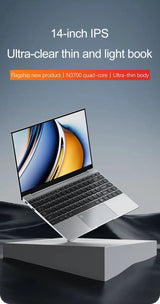 14.1" Ultra-Slim Laptop 16GB RAM 2TB SSD Intel CPU Windows 11 Pro FHD Anti-Glare Multilingual Office/Study PC - Lootquake