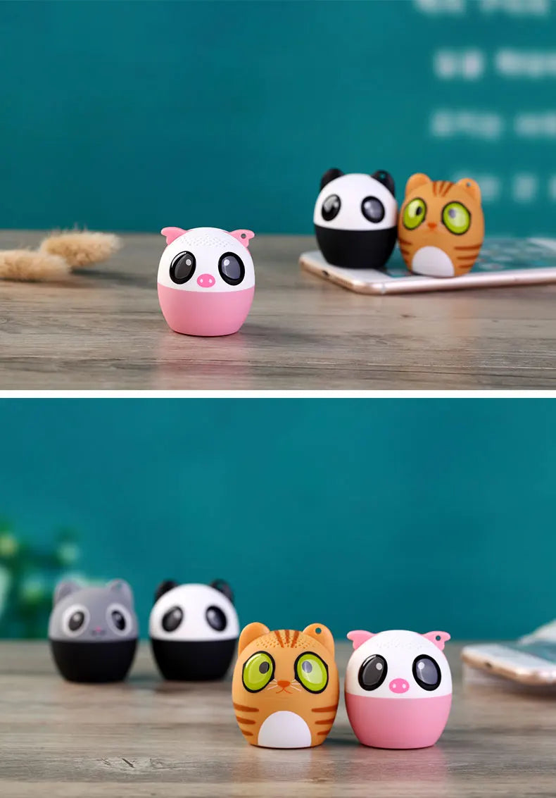Altavoz Bluetooth para exteriores, minialtavoz TWS para fiestas con diseño de animales de dibujos animados para Navidad. La mejor opción para regalar a un niño.