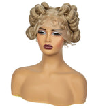 350# Ginger Orange Bantu Knotless Braids Wig | Full Lace | Baby Hair