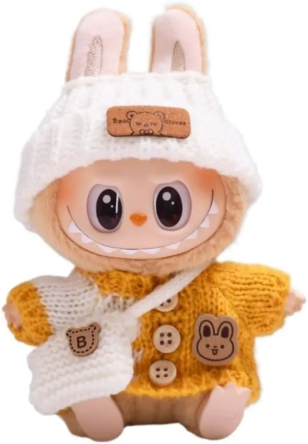Vêtements pour poupée Labubu, accessoires DIY La bubu peluche, monstres Labubu assis costume cadeaux pour collectionneurs (pas de poupées) Lab