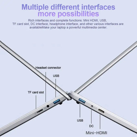 14.1" Ultra-Slim Laptop 16GB RAM 2TB SSD Intel CPU Windows 11 Pro FHD Anti-Glare Multilingual Office/Study PC - Lootquake