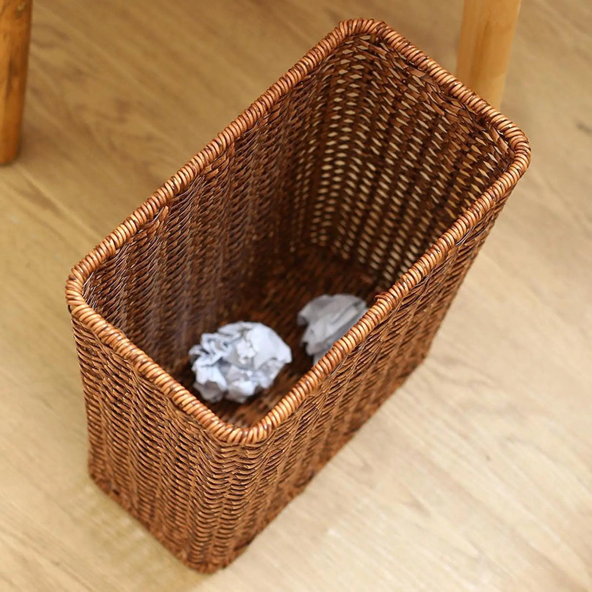 Trash Can Space Saving Dustbin Narrow Space Sturdy Garbage Bin Wastebasket for Laundry Bathroom Kitchen Home Living Room