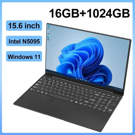 2025 New Laptop 15.6 Inch 32GB Ram DDR4 2TB SSD Windows 11/10 Notebook Pc Gamer Intel N5095 Office Computer Backlit Fingerprint - Lootquake