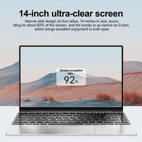 14.1" Ultra-Slim Laptop 16GB RAM 2TB SSD Intel CPU Windows 11 Pro FHD Anti-Glare Multilingual Office/Study PC - Lootquake