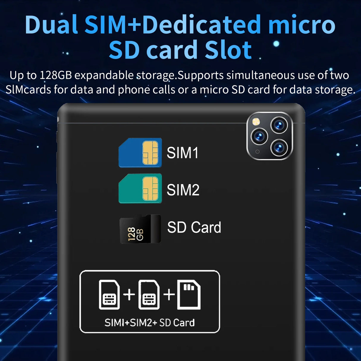 Tablette Android 13.0 de 10,36 pouces, version mondiale 2025, 16 Go de RAM, 1 To de ROM, 16 MP, 32 MP, 12 000 mAh, réseau Bluetooth, 5G, Wi-Fi