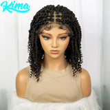 1B/27 Short Passion Twist Lace Front Wig | Knotless Braids | Baby Hair | Synthetic Twist Spring Wig