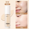Base líquida con hialuronato, corrector de larga duración, crema BB, nutritiva con vitamina E, resistente al agua, modulable, mejora la uniformidad de la piel.
