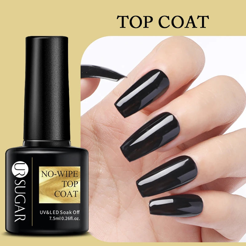 URSUGAR 7.5ml Solid Color Gel Polsih Classic Matte Glossy DIY Nail Art Trendy Reflective Glitter Nail Gel UV LED Soak Off