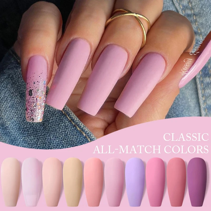 URSUGAR 7.5ml Solid Color Gel Polsih Classic Matte Glossy DIY Nail Art Trendy Reflective Glitter Nail Gel UV LED Soak Off