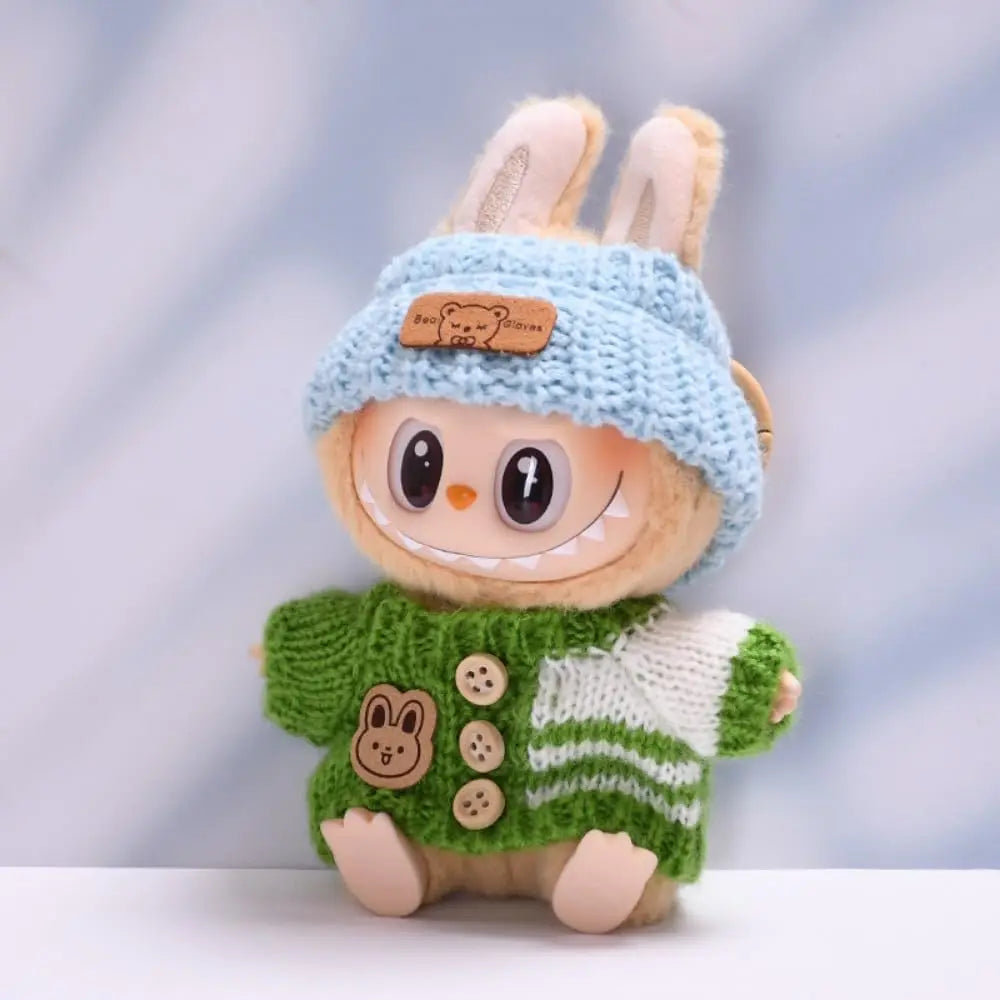 Vêtements pour poupée Labubu, accessoires DIY La bubu peluche, monstres Labubu assis costume cadeaux pour collectionneurs (pas de poupées) Lab
