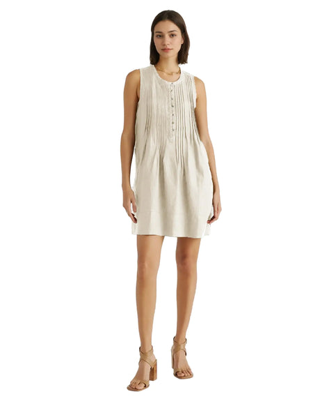 Gnveub Womens Sleeveless Beach Dresses Summer Shirt Dresses Casual Swing Mini Dresses 2024(Light KhakiS) - Lootquake