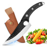 Cuchillo de carnicero Zeng forjado a mano, cuchillo deshuesador con funda, cuchillo vikingo, cuchillo japonés de acero de alto carbono, cuchillo de chef para filetear, cuchillo de carnicero para cocina, camping, barbacoa.