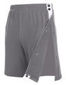 Wataxii Unisex Tear Away Shorts Mens Post Surgery Adaptive Clothing Leg Side Open Shorts Soft After Surgery Hospital Gowns Grey - Lootquake