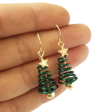 Christmas Earrings Tree Star DIY Earrings - Lootquake
